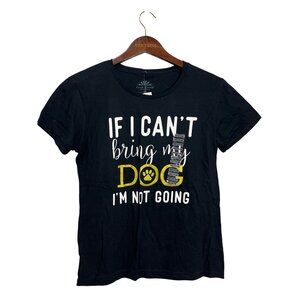 Lost Creek Outfitters Dog Lover Graphic T Shirt Womens M Short Sleeve Black NEW